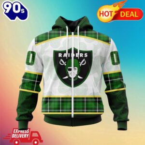 NFL Las Vegas Raiders Special Design For St. Patrick Day All Over Print Shirts