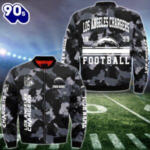 NFL Los Angeles Chargers Bomber Jacket Custom Your Name  Gift For Christmas