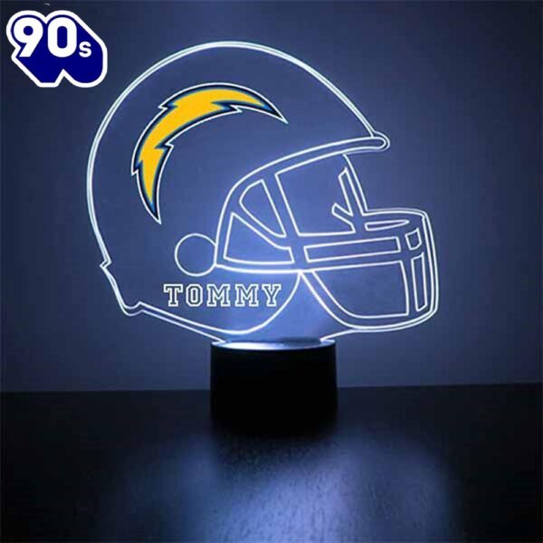 Custom Name  NFL Los Angeles Chargers Football Led Sports Fan Lamp