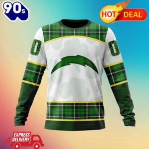 NFL Los Angeles Chargers Special Design For St. Patrick Day All Over Print Shirts