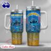 NFL Los Angeles Chargers Stitch Glitter Custom Stanley Quencher 40oz Stainless Steel Tumbler With Handle