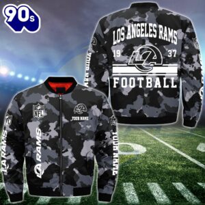 NFL Los Angeles Rams Bomber Jacket Custom Your Name  Gift For Christmas