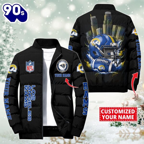 NFL Los Angeles Rams City Puffer Jacket Custom Name  – Sport Puffer Jacket