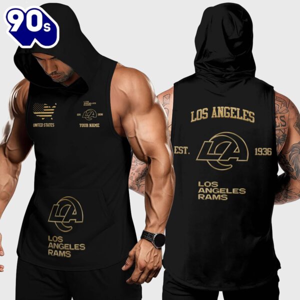 NFL Los Angeles Rams Men Workout Hooded Tank Top