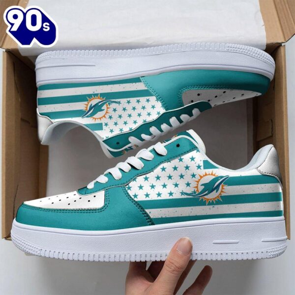 NFL Miami Dolphins Air Force 1 Shoes For Fans