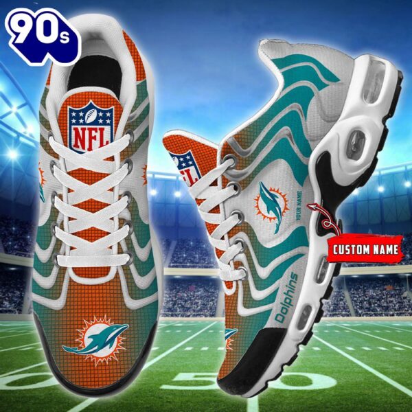 NFL Miami Dolphins Football Team TN Shoes – Custom Name