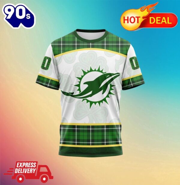 NFL Miami Dolphins Special Design For St. Patrick Day All Over Print Shirts