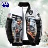 NFL Mickey And Minnie Las Vegas Raiders Puffer Jacket Custom