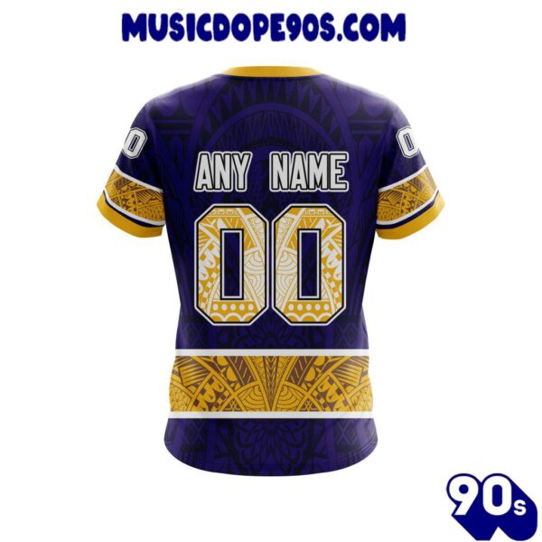 NFL Minnesota Vikings Custom Name Number Native With Samoa Culture T-Shirt