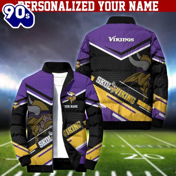 NFL Minnesota Vikings Puffer Jacket Personalized Your Name – Sport Puffer Jacket