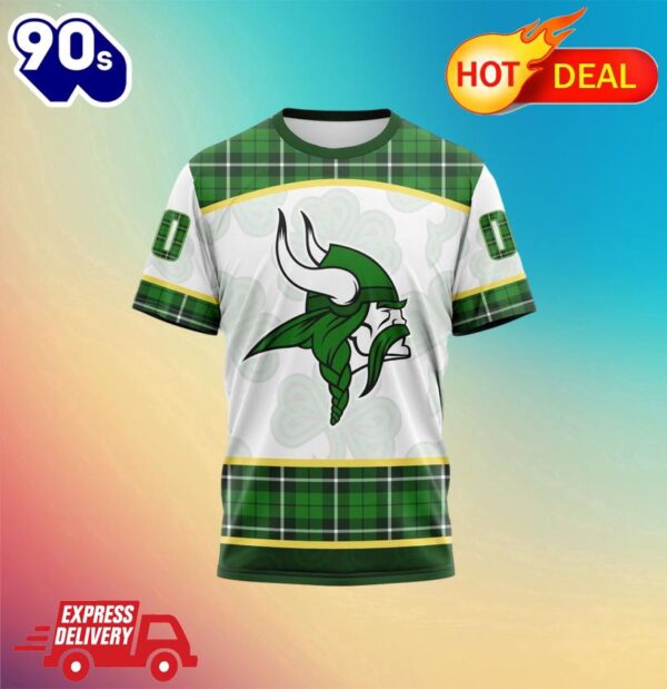 NFL Minnesota Vikings Special Design For St. Patrick Day All Over Print Shirts