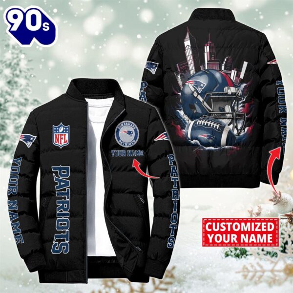 NFL New England Patriots City Puffer Jacket Custom Name  – Sport Puffer Jacket