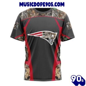 NFL New England Patriots Custom Name Number Camo Hunting T-Shirt