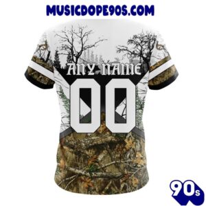 NFL New England Patriots Custom Name Number Deer Skull And Forest T-Shirt