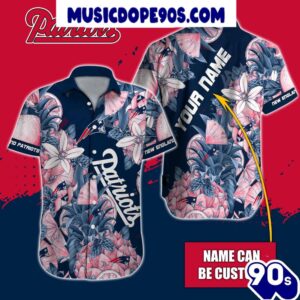 NFL New England Patriots Custom Name Special Tropical Fruit Hawaiian Shirt