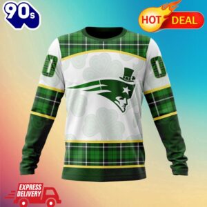 NFL New England Patriots Special Design For St. Patrick Day All Over Print Shirts