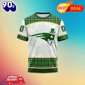 NFL New England Patriots Special Design For St. Patrick Day All Over Print Shirts