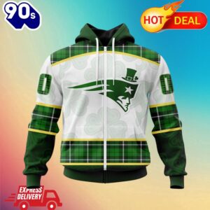 NFL New England Patriots Special Design For St. Patrick Day All Over Print Shirts