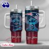 NFL New England Patriots Stitch Glitter Custom Stanley Quencher 40oz Stainless Steel Tumbler With Handle