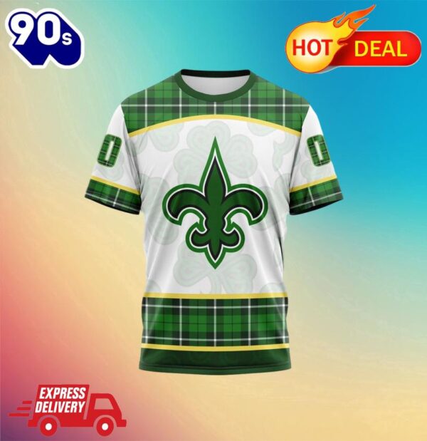 NFL New Orleans Saints Special Design For St. Patrick Day All Over Print Shirts