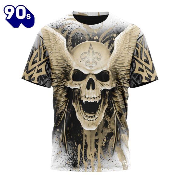 NFL New Orleans Saints Special Kits With Skull T-Shirt