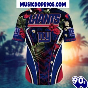 NFL New York Giants Custom Name Flower Summer Tropical Hawaiian Shirt