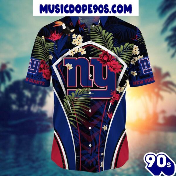 NFL New York Giants Custom Name Flower Summer Tropical Hawaiian Shirt