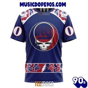 NFL New York Giants Custom Name Number Grateful Dead T-Shirt