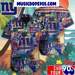 NFL New York Giants Custom Name Special Vintage Style Hawaiian Shirt