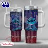 NFL New York Giants Stitch Glitter Custom Stanley Quencher 40oz Stainless Steel Tumbler With Handle