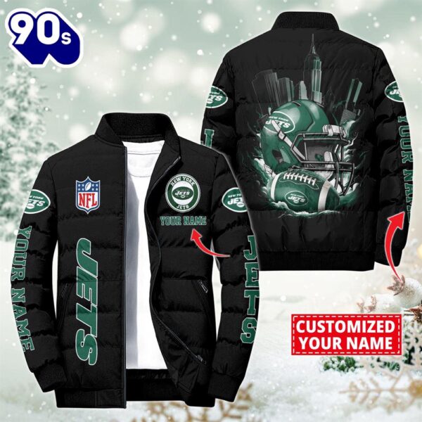 NFL New York Jets City Puffer Jacket Custom Name  – Sport Puffer Jacket