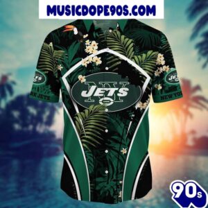 NFL New York Jets Custom Name Flower Summer Tropical Hawaiian Shirt