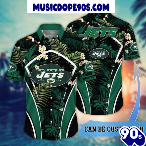 NFL New York Jets Custom Name Flower Summer Tropical Hawaiian Shirt