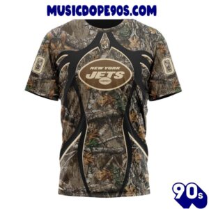 NFL New York Jets Custom Name Number Special Hunting Camo T-Shirt