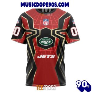 NFL New York Jets Custom Name Number Spider Man T-Shirt