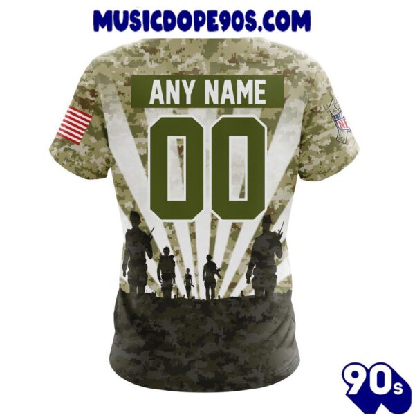 NFL New York Jets Custom Name Number Veterans And Families T-Shirt