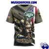 NFL New York Jets Custom Name Number Veterans Kneeling Soldier T-Shirt