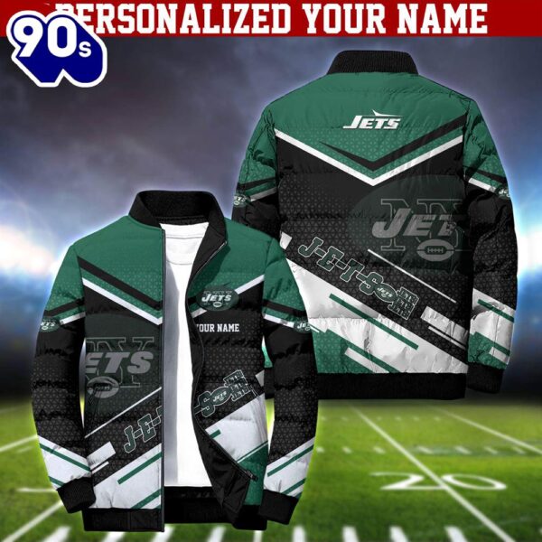 NFL New York Jets Puffer Jacket Personalized Your Name – Sport Puffer Jacket