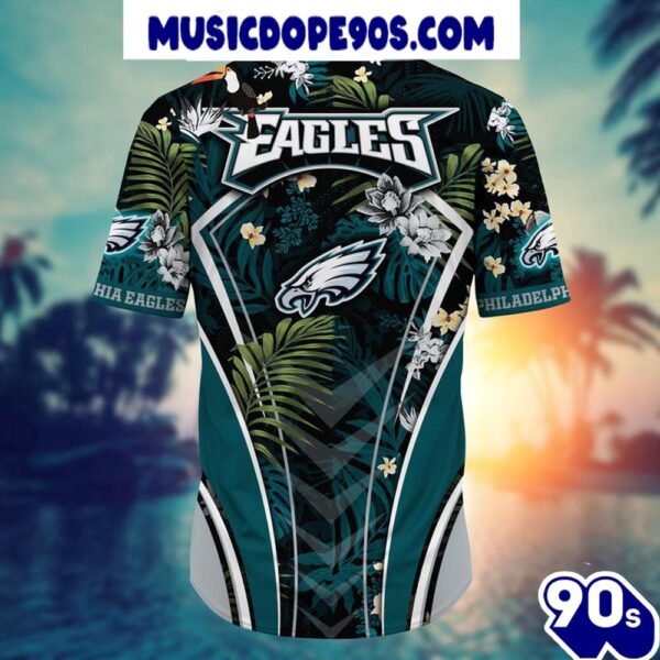 NFL Philadelphia Eagles Custom Name Flower Summer Tropical Hawaiian Shirt