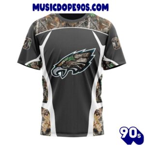 NFL Philadelphia Eagles Custom Name Number Camo Hunting T-Shirt