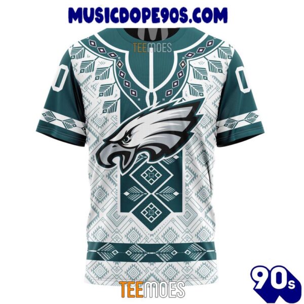 NFL Philadelphia Eagles Custom Name Number Native Pattern T-Shirt