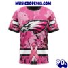 NFL Philadelphia Eagles Custom Name Number Pink Breast Cancer T-Shirt