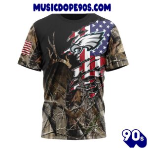 NFL Philadelphia Eagles Custom Name Number Special Camo Realtree T-Shirt