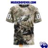 NFL Philadelphia Eagles Custom Name Number Veteran Salute To Service T-Shirt