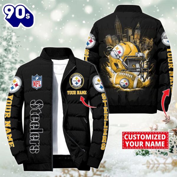 NFL Pittsburgh Steelers City Puffer Jacket Custom Name  – Sport Puffer Jacket