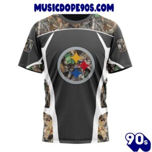 NFL Pittsburgh Steelers Custom Name Number Camo Hunting T-Shirt