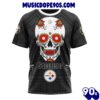 NFL Pittsburgh Steelers Custom Name Number Kits For Dia De Muertos T-Shirt