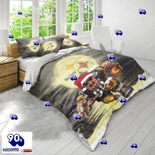 NFL Pittsburgh Steelers Logo Christmas Bedding Sets