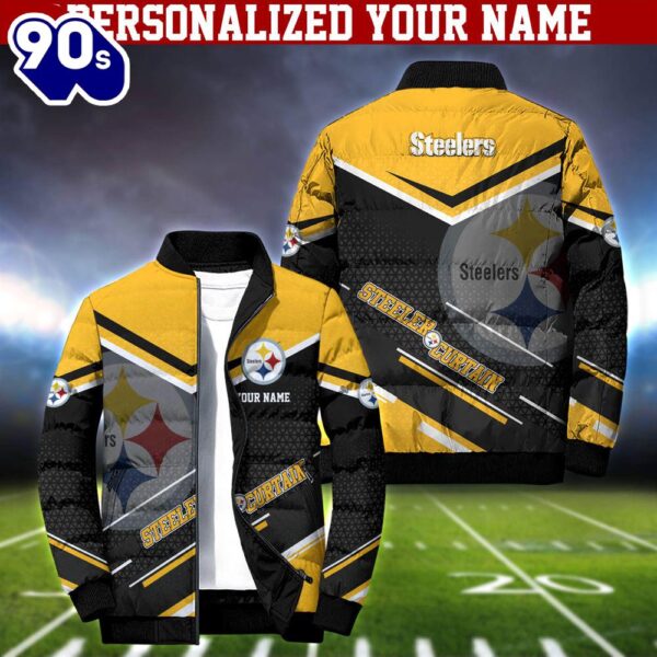 NFL Pittsburgh Steelers Puffer Jacket Personalized Your Name – Sport Puffer Jacket