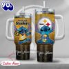 NFL Pittsburgh Steelers Stitch Glitter Custom Stanley Quencher 40oz Stainless Steel Tumbler With Handle